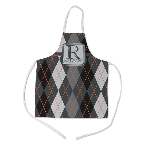 Custom Modern Chic Argyle Kid's Apron - Medium (Personalized)