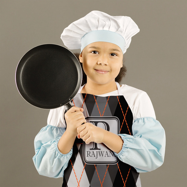 Modern Chic Argyle Kid's Aprons - Medium - Lifestyle