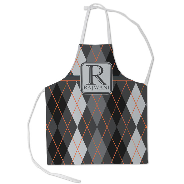 Custom Modern Chic Argyle Kid's Apron - Small (Personalized)