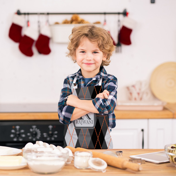 Modern Chic Argyle Kid's Aprons - Small - Lifestyle