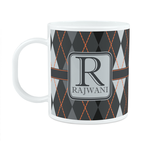 Custom Modern Chic Argyle Plastic Kids Mug (Personalized)