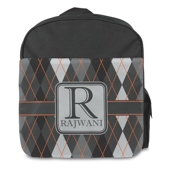 Modern Chic Argyle Kids Backpack - Front