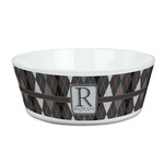 Modern Chic Argyle Kid's Bowl (Personalized)