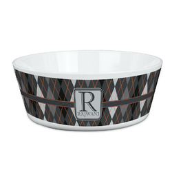 Modern Chic Argyle Kid's Bowl (Personalized)