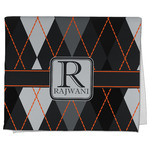 Modern Chic Argyle Kitchen Towel - Poly Cotton w/ Name and Initial