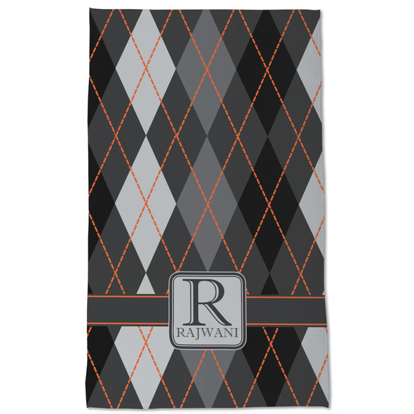 Modern Chic Argyle Kitchen Towel - Poly Cotton - Full Front