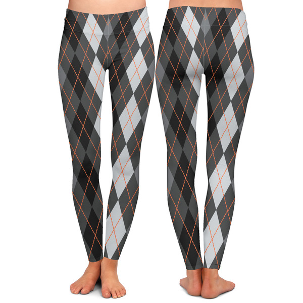 Modern Chic Argyle Ladies Leggings - Front and Back