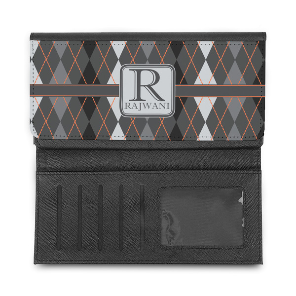 Modern Chic Argyle Ladies Wallet - Half Way Open