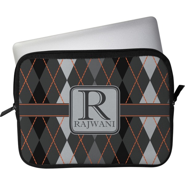 Custom Modern Chic Argyle Laptop Sleeve / Case - 13" (Personalized)