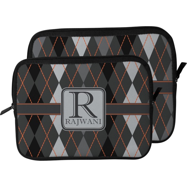 Modern Chic Argyle Laptop Sleeve (Size Comparison)