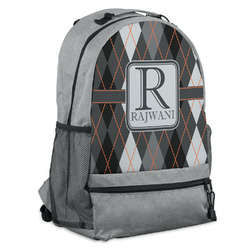 Modern Chic Argyle Backpack - Grey (Personalized)