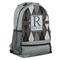 Modern Chic Argyle Large Backpack - Gray - Angled View