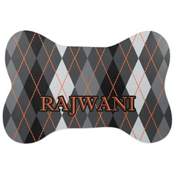 Modern Chic Argyle Bone Shaped Dog Food Mat (Personalized)