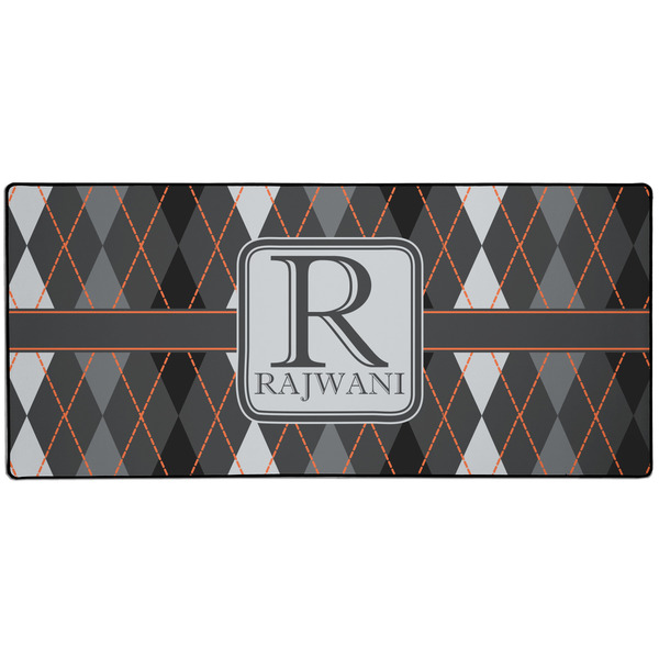Custom Modern Chic Argyle 3XL Gaming Mouse Pad - 35" x 16" (Personalized)