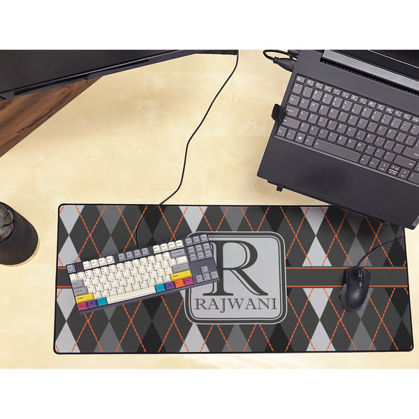 Modern Chic Argyle Large Gaming Mats - LIFESTYLE