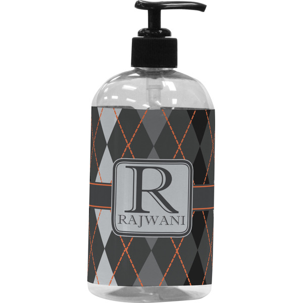 Custom Modern Chic Argyle Plastic Soap / Lotion Dispenser (Personalized)