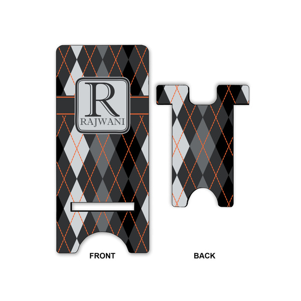 Modern Chic Argyle Large Phone Stand - Front & Back