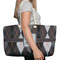 Modern Chic Argyle Large Rope Tote Bag - In Context View