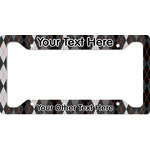 Modern Chic Argyle License Plate Frame - Style A (Personalized)