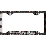 Modern Chic Argyle License Plate Frame - Style C (Personalized)
