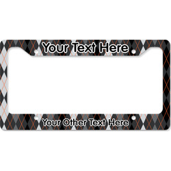 Modern Chic Argyle License Plate Frame - Style B (Personalized)