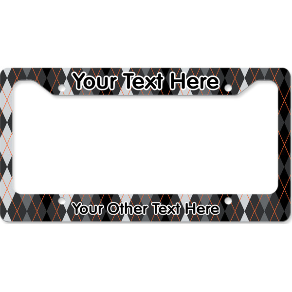Modern Chic Argyle License Plate Frame Wide