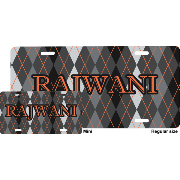 Modern Chic Argyle License Plate (Sizes)