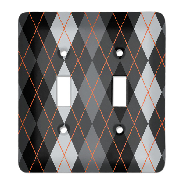 Custom Modern Chic Argyle Light Switch Cover (2 Toggle Plate)