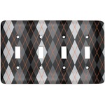 Modern Chic Argyle Light Switch Cover (4 Toggle Plate)