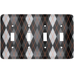Modern Chic Argyle Light Switch Cover (4 Toggle Plate)