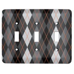 Modern Chic Argyle Light Switch Cover (3 Toggle Plate)