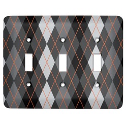 Modern Chic Argyle Light Switch Cover (3 Toggle Plate)