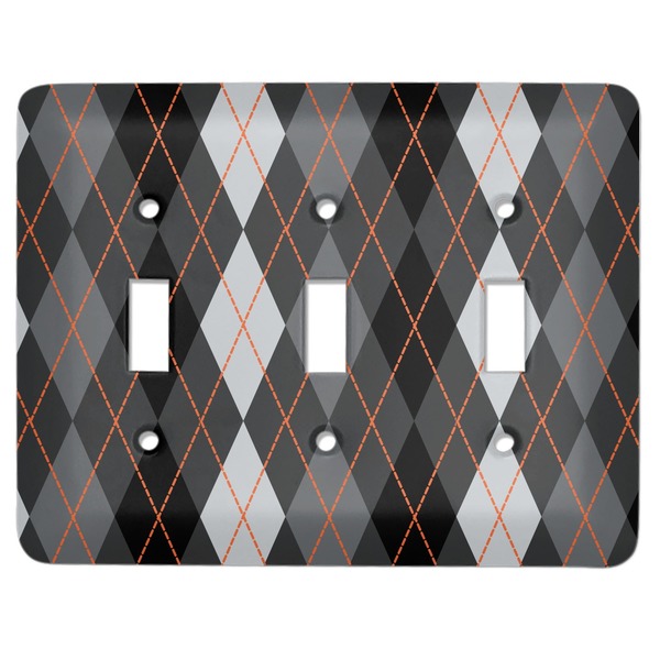 Custom Modern Chic Argyle Light Switch Cover (3 Toggle Plate)
