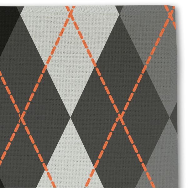 Modern Chic Argyle Linen Placemat - DETAIL