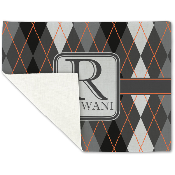 Modern Chic Argyle Linen Placemat - Folded Corner (single side)