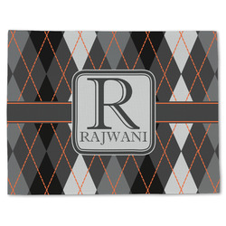 Modern Chic Argyle Single-Sided Linen Placemat - Single w/ Name and Initial
