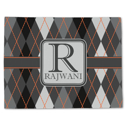 Modern Chic Argyle Single-Sided Linen Placemat - Single w/ Name and Initial