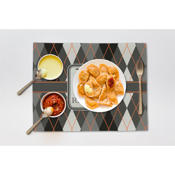 Modern Chic Argyle Linen Placemat - Lifestyle (single)