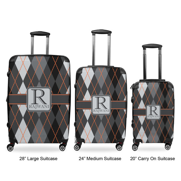 Modern Chic Argyle Luggage Bags all sizes - With Handle