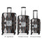 Modern Chic Argyle Luggage Bags all sizes - With Handle