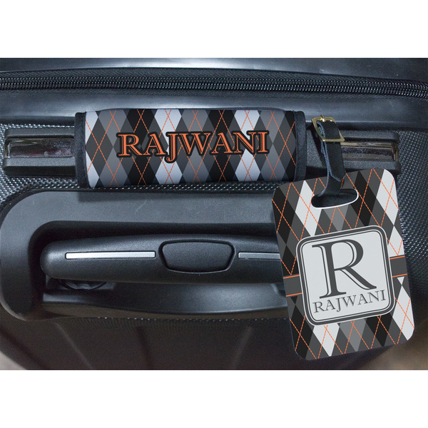 Modern Chic Argyle Luggage Wrap & Tag