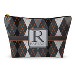 Modern Chic Argyle Makeup Bag - Small - 8.5"x4.5" (Personalized)