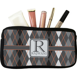 Modern Chic Argyle Makeup / Cosmetic Bag (Personalized)