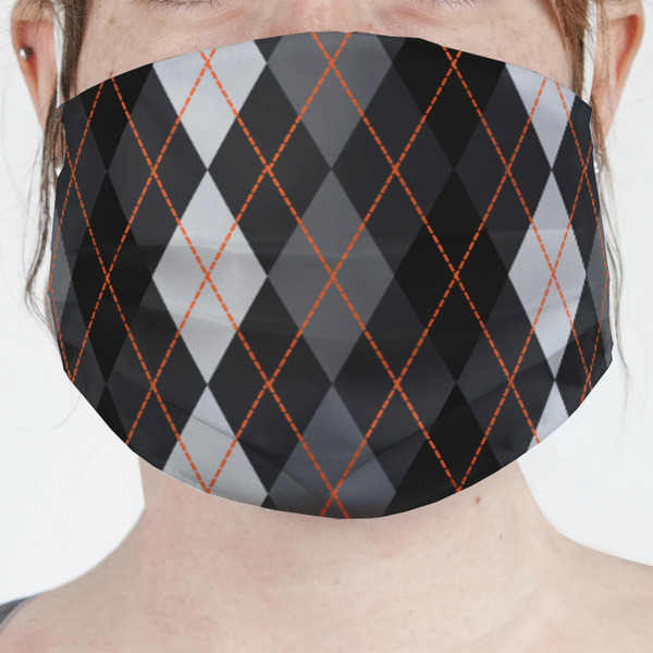 Custom Modern Chic Argyle Face Mask Cover