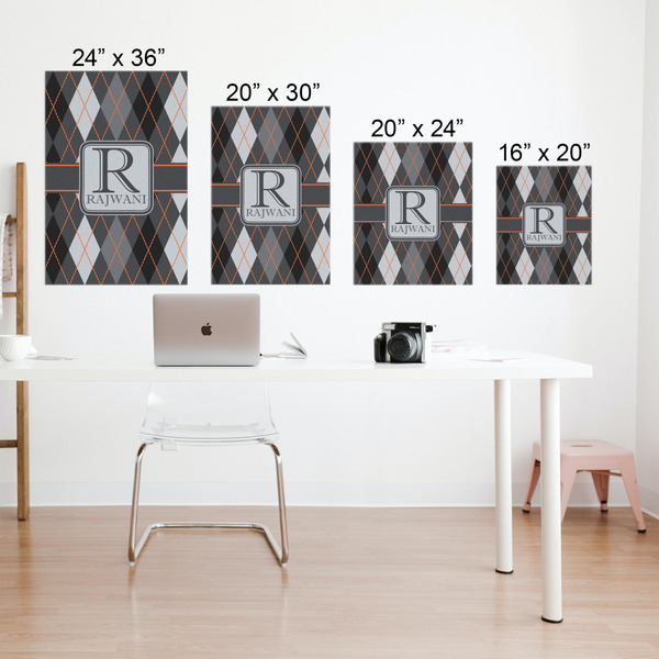 Modern Chic Argyle Matte Poster - Sizes