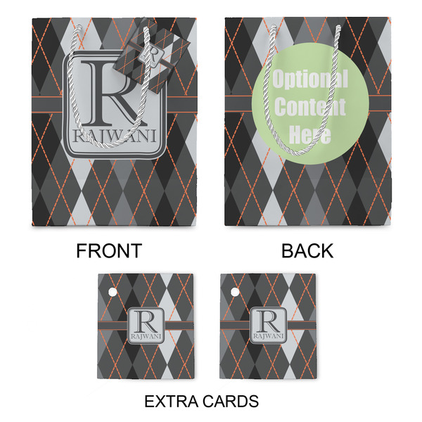 Modern Chic Argyle Medium Gift Bag - Approval