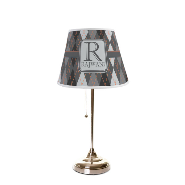 Modern Chic Argyle Poly Film Empire Lampshade - On Stand