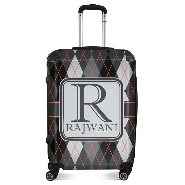 Custom Modern Chic Argyle Suitcase - 24" Medium - Checked (Personalized)