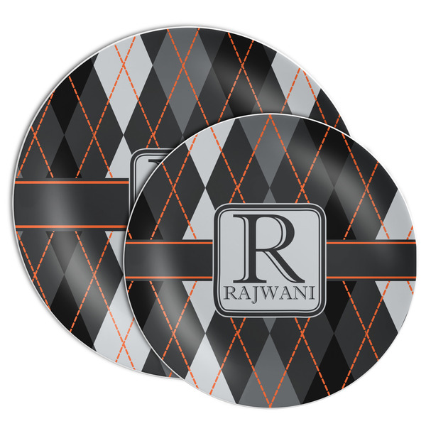 Modern Chic Argyle Melamine Plates - PARENT/MAIN