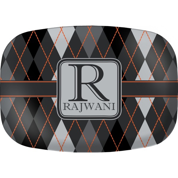 Custom Modern Chic Argyle Melamine Platter (Personalized)